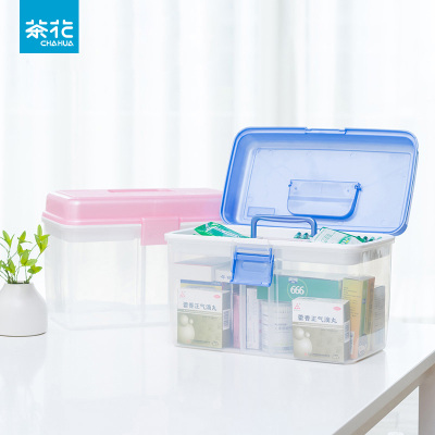 茶花(CHAHUA)医药箱家用收纳盒家庭装儿童小药箱便携小号急救箱