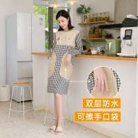 围裙反穿罩衣家用厨房 防油大人长袖女士 时尚可爱韩版日系