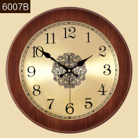  钟表欧式时尚时钟挂钟客厅纳丽雅 石英钟家用精工创意卧室圆挂表 6007B--霸王机芯 12英寸(直径30.5厘米)