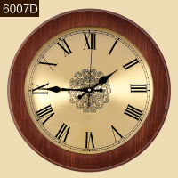 钟表欧式时尚时钟挂钟客厅纳丽雅 石英钟家用精工创意卧室圆挂表 6007D--霸王机芯 16英寸(直径40.5厘米)