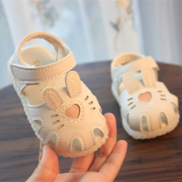智扣爱心夏季0-1-2岁女宝宝凉鞋女童婴儿软底学步鞋子公主鞋3小童鞋