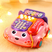 智扣婴儿童玩具电话机仿真座机女孩益智早教宝宝音乐手机幼1一岁2小男