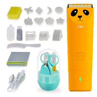 婴儿理发器纳丽雅超 吸发家用儿童剃头宝宝电推子儿USB充电 熊静静送18件套+指甲套