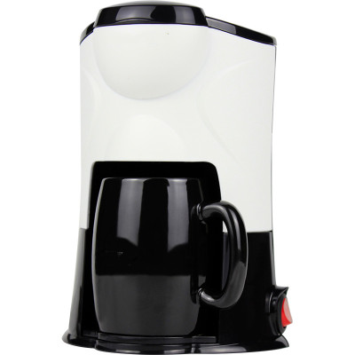 咖啡机全自动纳丽雅家用迷你美式滴漏式煮咖啡壶泡茶机 黑白