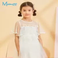 moomoo童装女童连衣裙2020夏季新款洋气女中童公主连衣裙