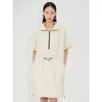 [1件5折价:235]MECITY女装2021夏季新款英伦纯色宽松梭织连体裤女连衣裙