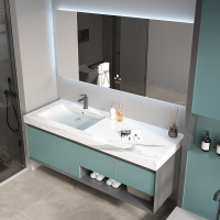 纳丽雅现代简约浴室柜组合岩板一体盆洗漱台卫生间洗手台洗脸池面盆