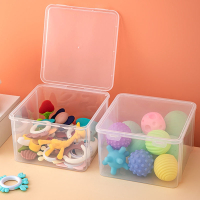 闪电客婴儿玩具收纳盒啃咬透明分类儿童牙胶宝宝手抓磨牙棒整理箱子小号