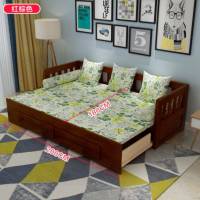 实木沙发床多功能可折叠推拉小户型客厅1.8米1.5米双人沙发床两用