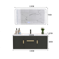 现代简约免漆浴室柜组合北欧智能洗手洗脸盆柜卫生间洗漱台面盆池