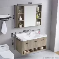 实木浴室柜组合现代简约小户型卫生间洗手洗脸盆洗漱台卫浴柜镜柜