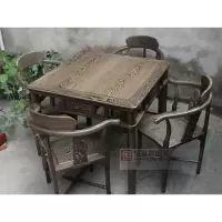 鸡翅木餐桌实木小户型客厅茶桌椅组合中式八仙桌四方桌红木桌子