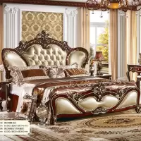欧式床 法式床 美式床 公主古典 婚床1.8米双人床 深色家具 邮