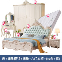 欧式床1.8米主卧双人公主床雕花简欧储物婚床欧款卧室家具