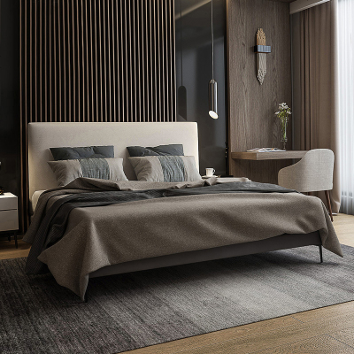 布艺床可拆洗简约现代双人床1.8米轻奢小户型北欧风格1.5主卧婚床