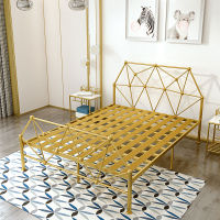 现代简约铁艺床公主床铁架床1.2米单人宿舍床1.5米1.8米双人铁床