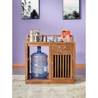 红木新中式小茶水柜简约客厅实木多功能可放饮水桶鸡翅木餐边柜