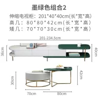 北欧轻奢可伸缩电视柜小户型现代简约金属茶几电视柜组合样板间