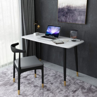 北欧大理石电脑桌家用轻奢笔记本办公电脑桌简约现代设计师书桌