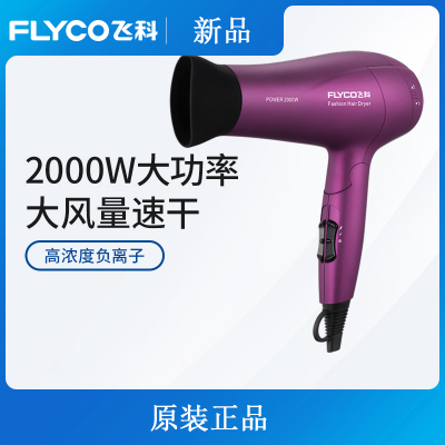 飞科(FLYCO)飞科吹风机家用大功率宿舍用学生  不伤发廊 电吹风筒 魅紫色