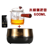 电陶炉时光旧巷茶炉煮茶器套装家用小型陶壶铁壶 电热炉茶壶陶瓷 金浦电陶炉+木桶侧把壶