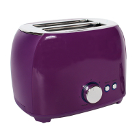 多士炉烤面包机家用早餐吐司机2片烤好自动弹1-6档焦色可做礼品 紫色
