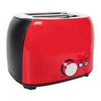 多士炉烤面包机家用早餐吐司机2片烤好自动弹1-6档焦色可做礼品 红色