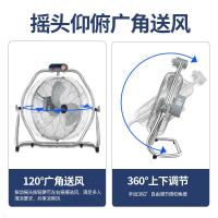 时光旧巷摇头趴地扇工业风扇强力落地大功率电风扇家商用台式坐爬地扇 12寸三档摇头款