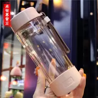 夏天水杯女生韩版小清新水杯玻璃杯女士水杯便携简约创意随行优雅