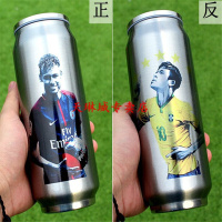 足球迷保温杯梅西c罗伊布周边水杯子可乐瓶创意送朋友