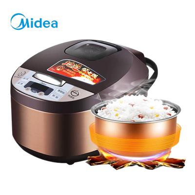 美的(Midea)电饭煲 MB-FS3073 3L/3升 智能家用预约迷你小饭煲 合金内胆金属机身电饭锅,适合2-4人