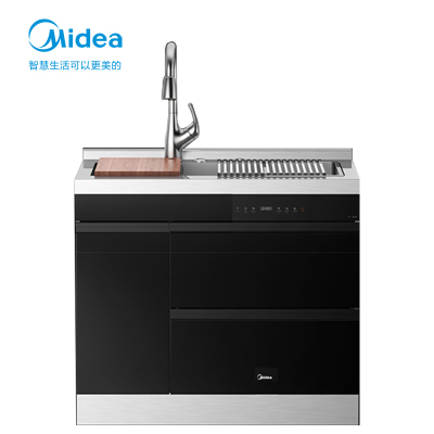 美的(Midea)集成水式消毒柜100L大容量家用二星级高温碗柜JQ91