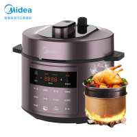 美的(Midea)电压力锅双胆智能精控火候提鲜祛腥70Kpa快煮透芯锁鲜蒸MY-50M3-758电高压锅5L