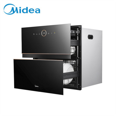 美的(Midea)消毒柜110L家用嵌入式光波紫外线消毒柜碗柜三层容分区 ZTD-XC83 (商场同款)