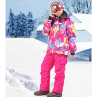 儿童滑雪服男女童户外登山服加厚雪乡保暖棉服滑雪衣裤