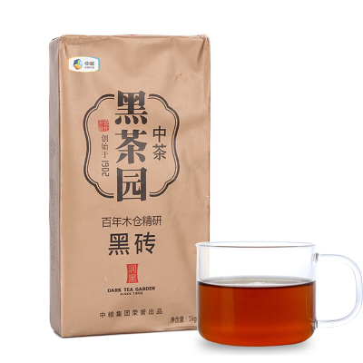 中茶牌 湖南安化黑茶 2015年精研黑砖茶 1kg