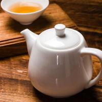 鱼丸 茶具现代中式白色骨瓷茶壶陶瓷大号小号单壶花茶沏茶壶带过滤孔