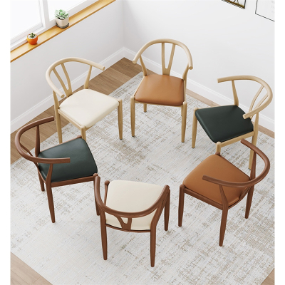 古达太师椅子家用餐椅酒店餐厅餐桌凳子靠背商用牛角饭店茶椅