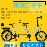 王太医父子母子双人单车折叠情侣旅游观光两人骑双坐三人双人亲子自行车