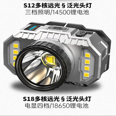 LED头灯闪电客强光超亮头戴式手电筒户外家用远射充电夜钓鱼矿灯