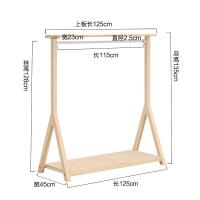 日系服装陈列道具童装店货架儿童挂衣架实木ins北欧米魁极简创意展架
