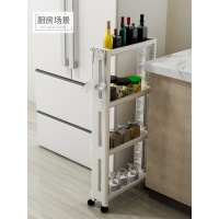 可移动厨房夹缝收纳置物架带轮卫生间多层小推车冰箱米魁缝隙窄储物架