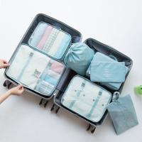 旅行收纳袋束口袋套装衣服整理打包袋旅游米魁行李箱衣物内衣收纳包