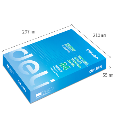 得力(deli)A4复印纸加厚A3桌面办公打印70g80克白纸莱茵河纸学生复印试卷纸张 莱茵河A480克(500张/包)