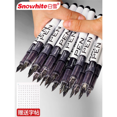 Snowhite白雪FP1020直液式练字钢笔EF尖F尖免换墨囊三年级小学生专用钢笔书写