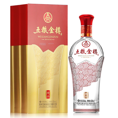 五粮液五粮金樽精品52度500ml*1瓶 浓香型白酒 ks