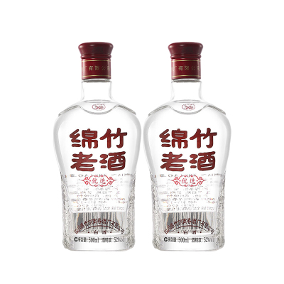 剑南春 绵竹老酒(优选)52度500ml*2瓶 浓香型白酒年份随机