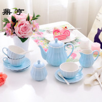 鼎亨创意陶瓷咖啡杯碟欧式茶具套装咖啡杯具家用英式下午茶杯子花