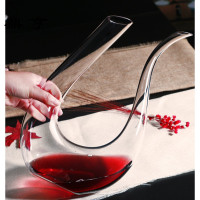鼎亨红酒水晶玻璃快速醒酒器 玻璃分酒器家用带把葡萄酒倒酒器酒