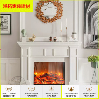 苏宁放心购欧式壁炉装饰柜 美式简约实木轻奢家用取暖器壁炉架1.2米1.5米新款简约